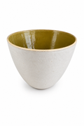 Vicky Thornton Hand thrown Large Bowl White Yellow