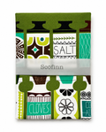 Scofinn Tea Towel Spice Jars Green