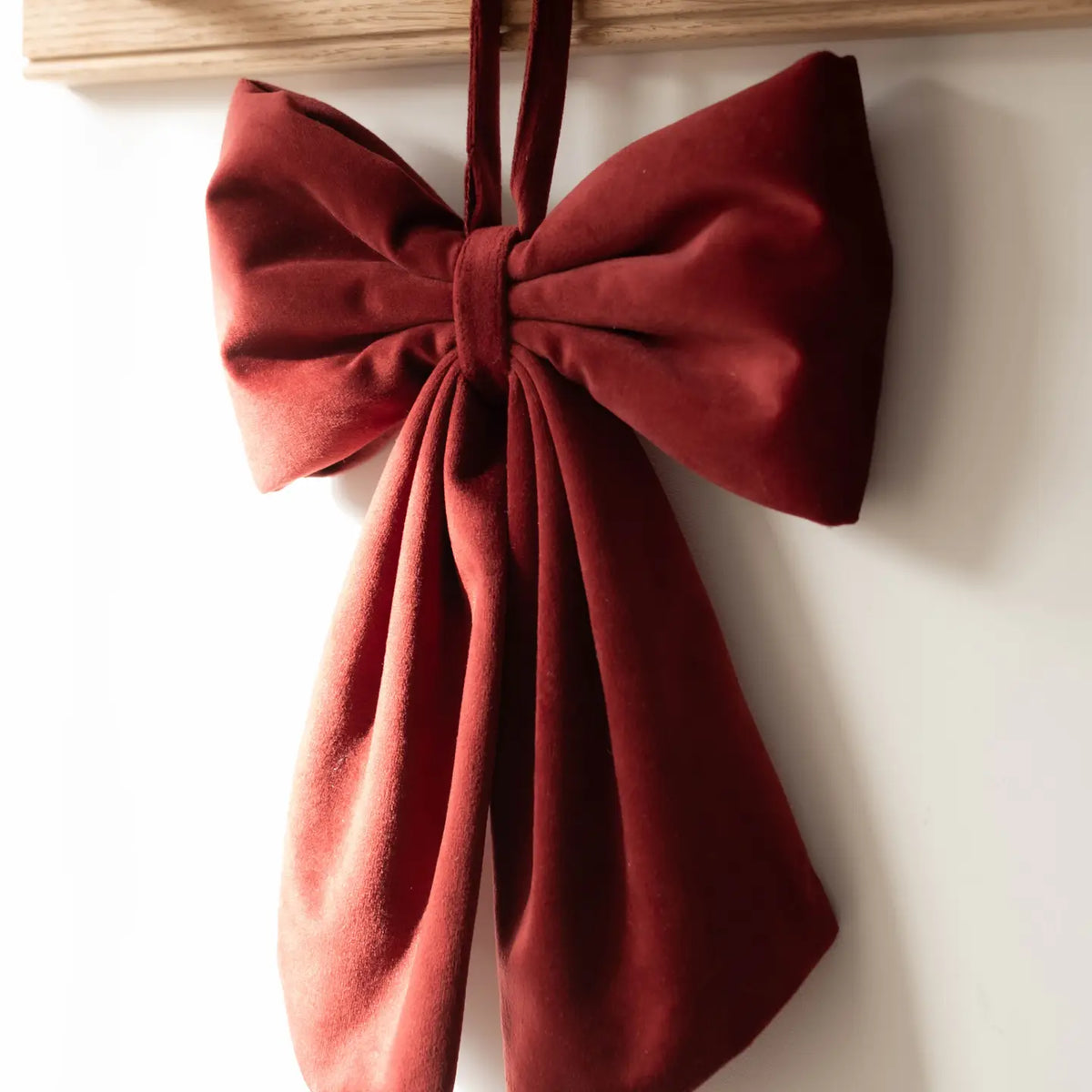 Handmade Red Velvet Hanging Bow *Pre order