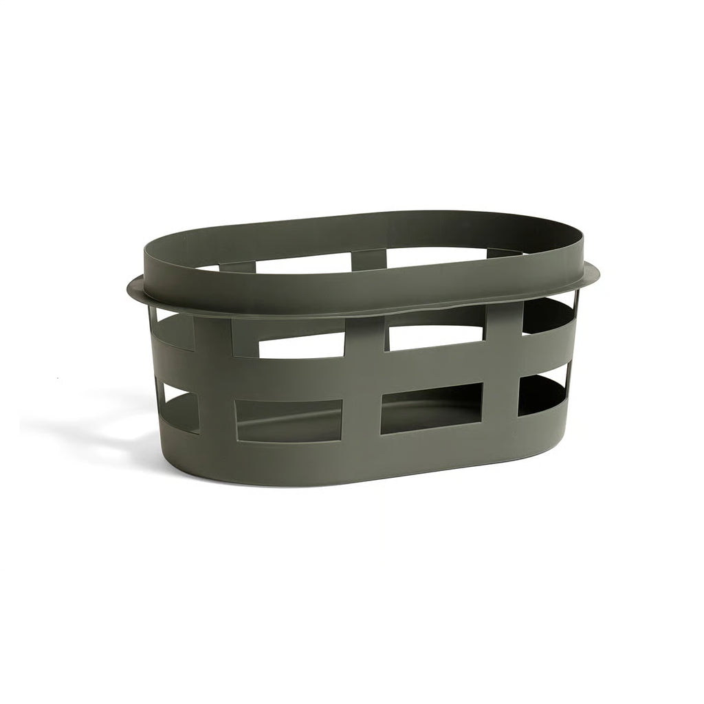 HAY Basket (Small) in 100% Recycled Plastic Army