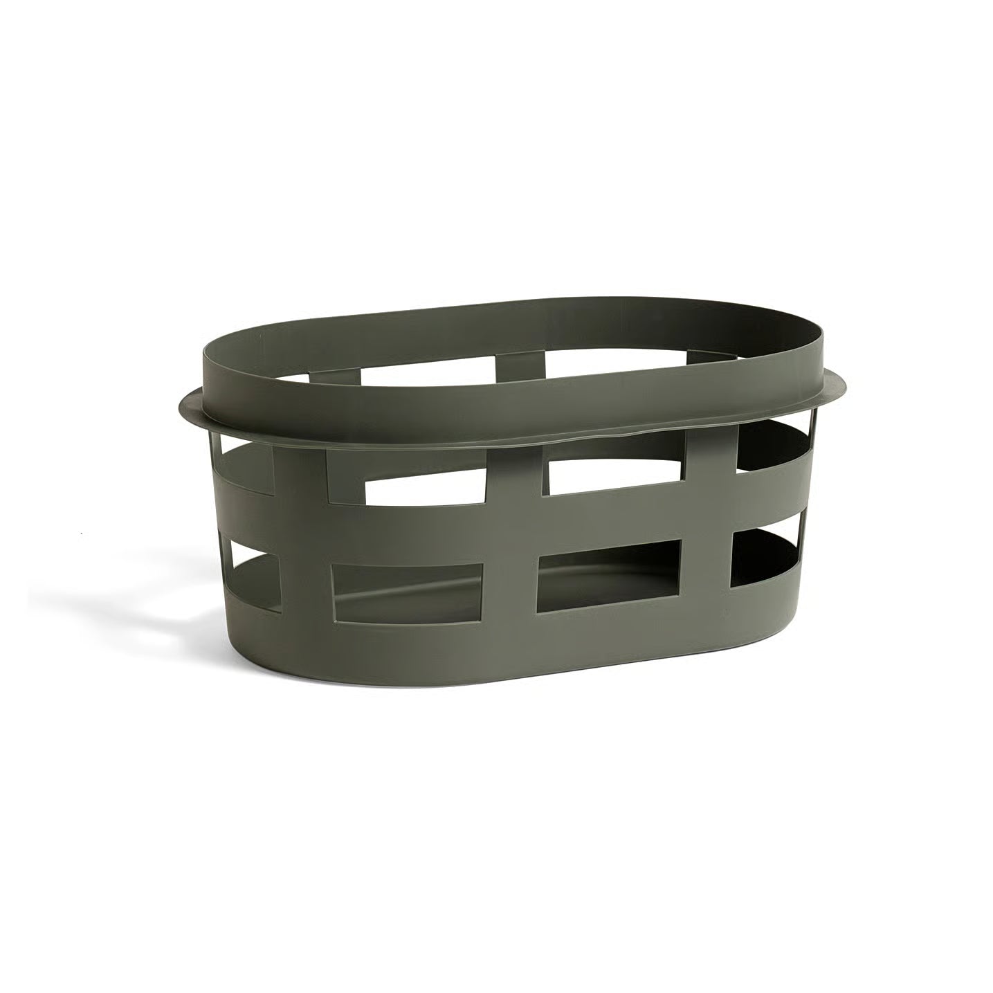 HAY Basket (Small) in 100% Recycled Plastic Army