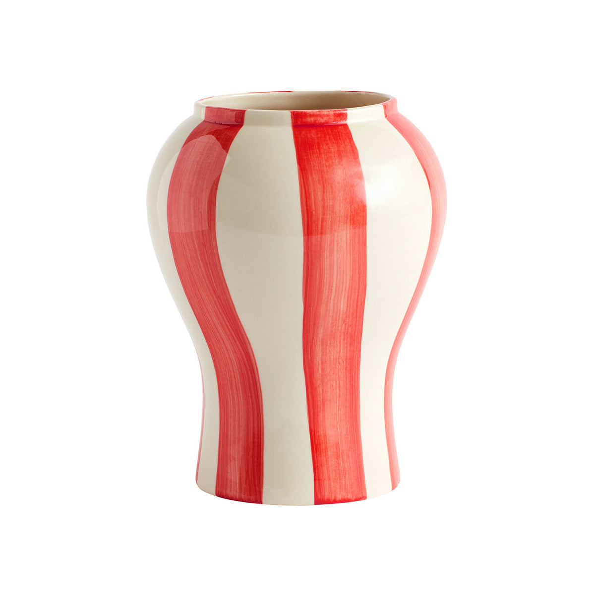 Hay Sobremesa Stripe vase, S, red