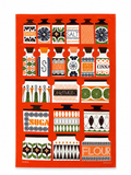 Scofinn Tea Towel Spice Jars Brown