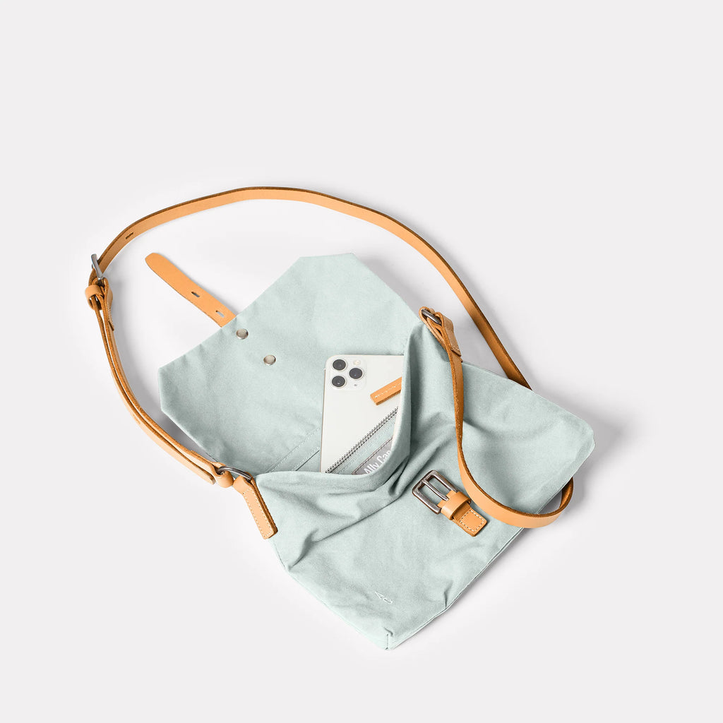 Ally Capellino Friday Waxed Cotton Crossbody Bag in Iceberg