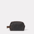 Ally Capellino Simon Waxed Cotton Washbag Bog Brown
