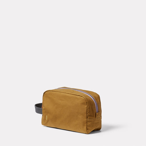 Ally Capellino Simon Waxed Cotton Washbag Gingerbread