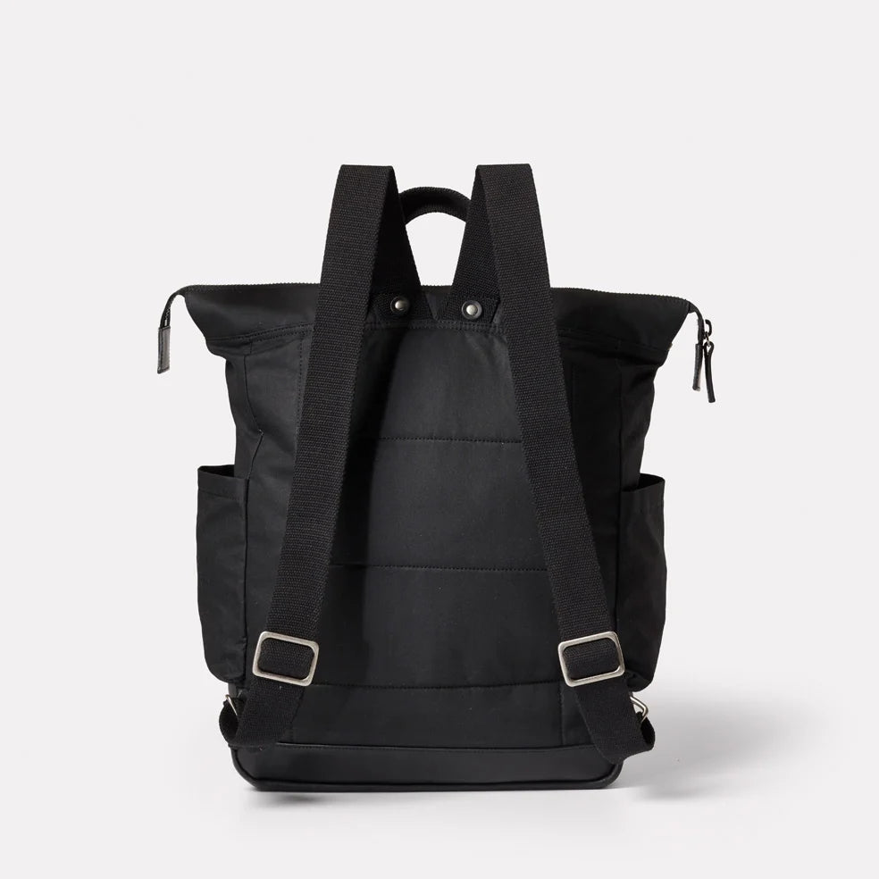 Ally Capellino Fin Waxed Cotton Backpack in Black