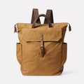 Ally Capellino Fin Waxed Cotton Backpack in Chert