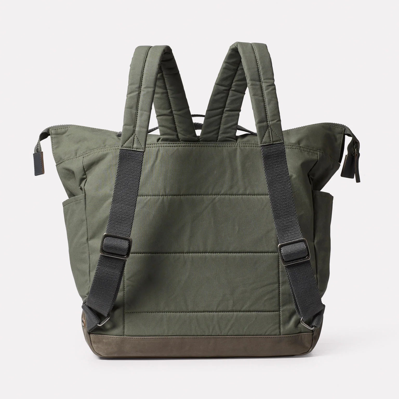 Ally Capellino Frank Large Waxed Cotton Backpack in Olive