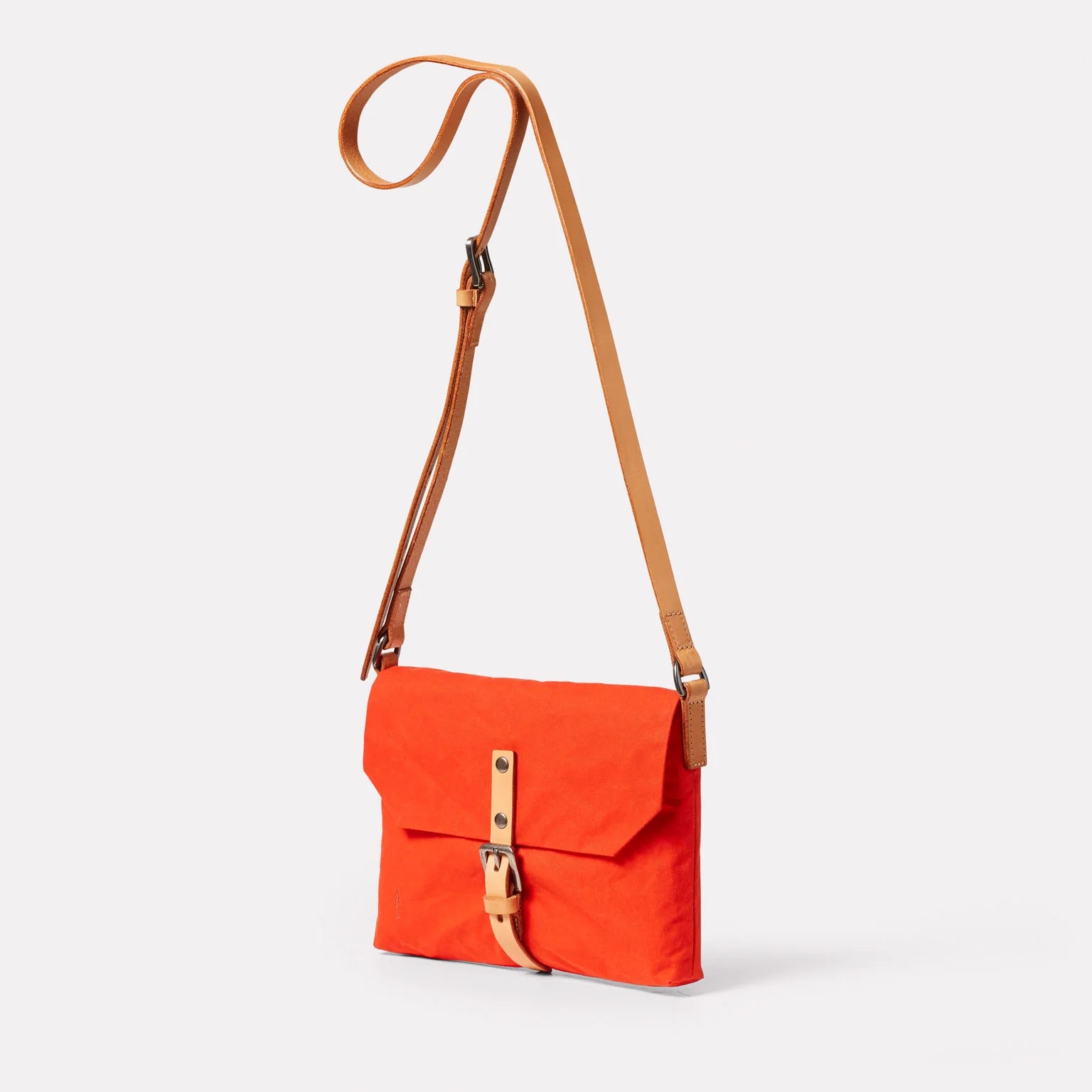 Ally Capellino Friday Waxed Cotton Crossbody Bag Lava
