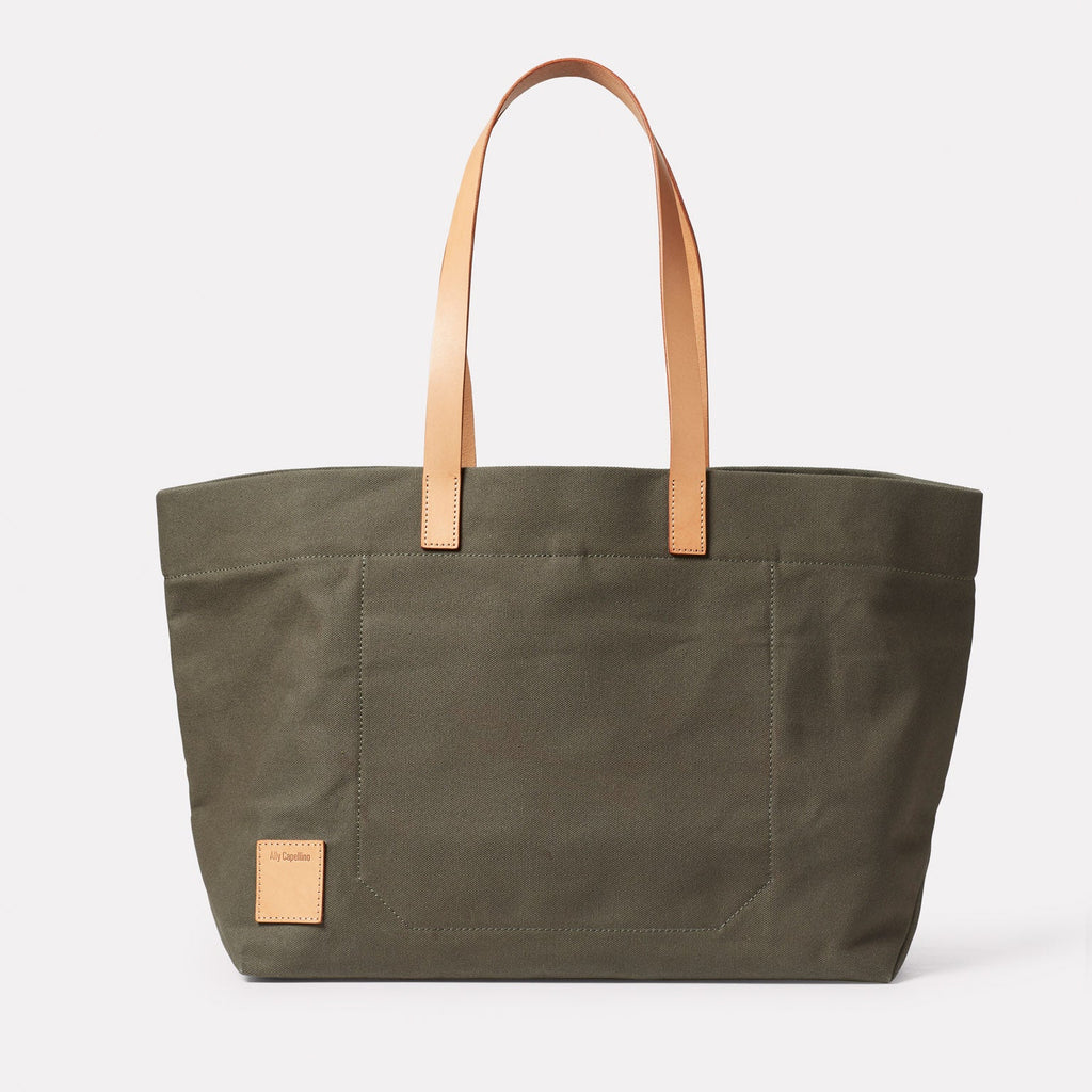 Ally Capellino Clement Large Canvas Tote Bag Olive