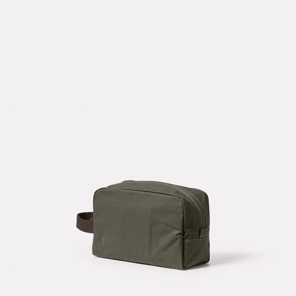 Ally Capellino Simon Waxed Cotton Washbag Olive