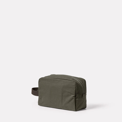 Ally Capellino Simon Waxed Cotton Washbag Olive