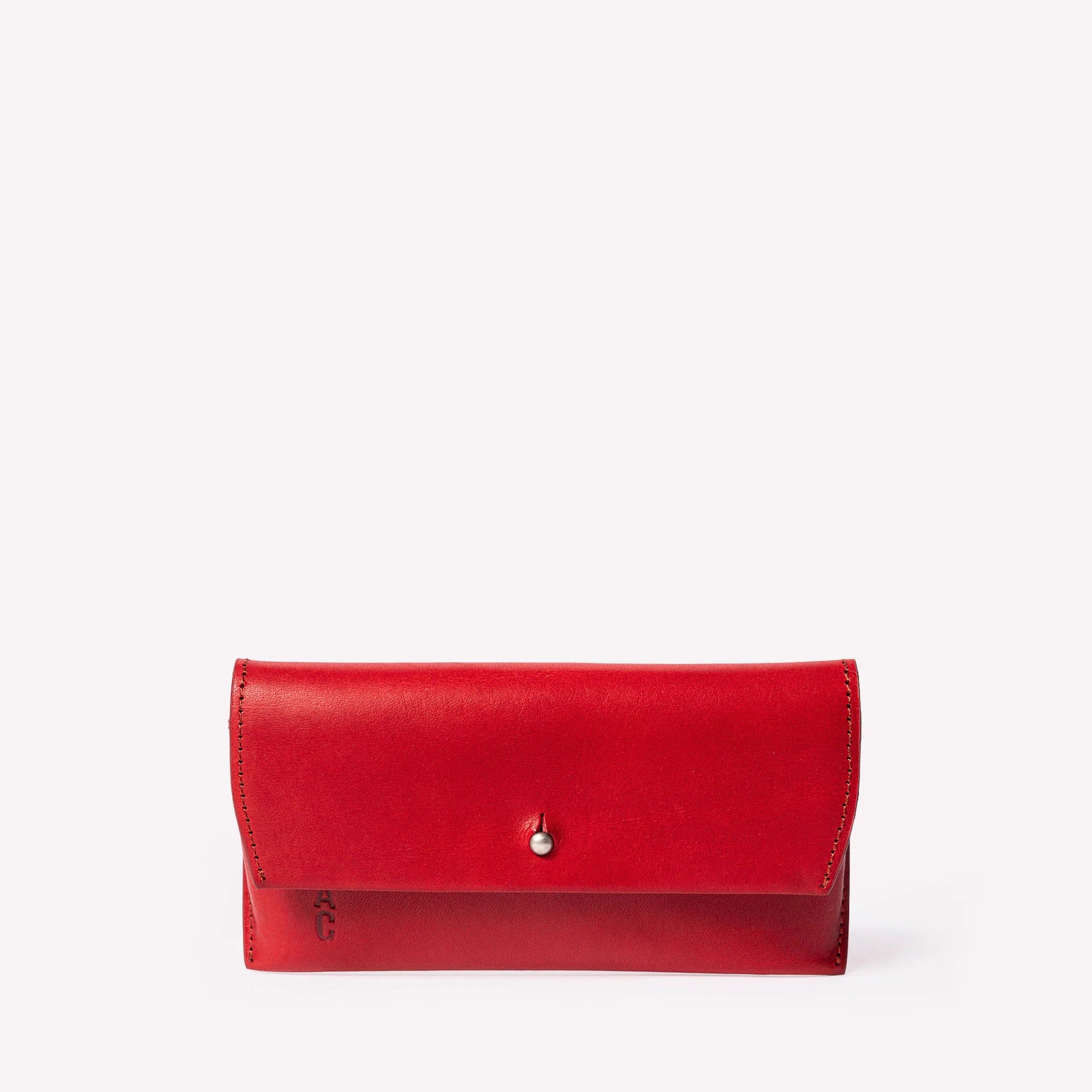 Ally Capellino Kit Leather Glasses Case in Berry
