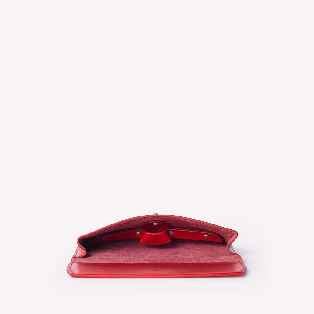 Ally Capellino Kit Leather Glasses Case in Berry