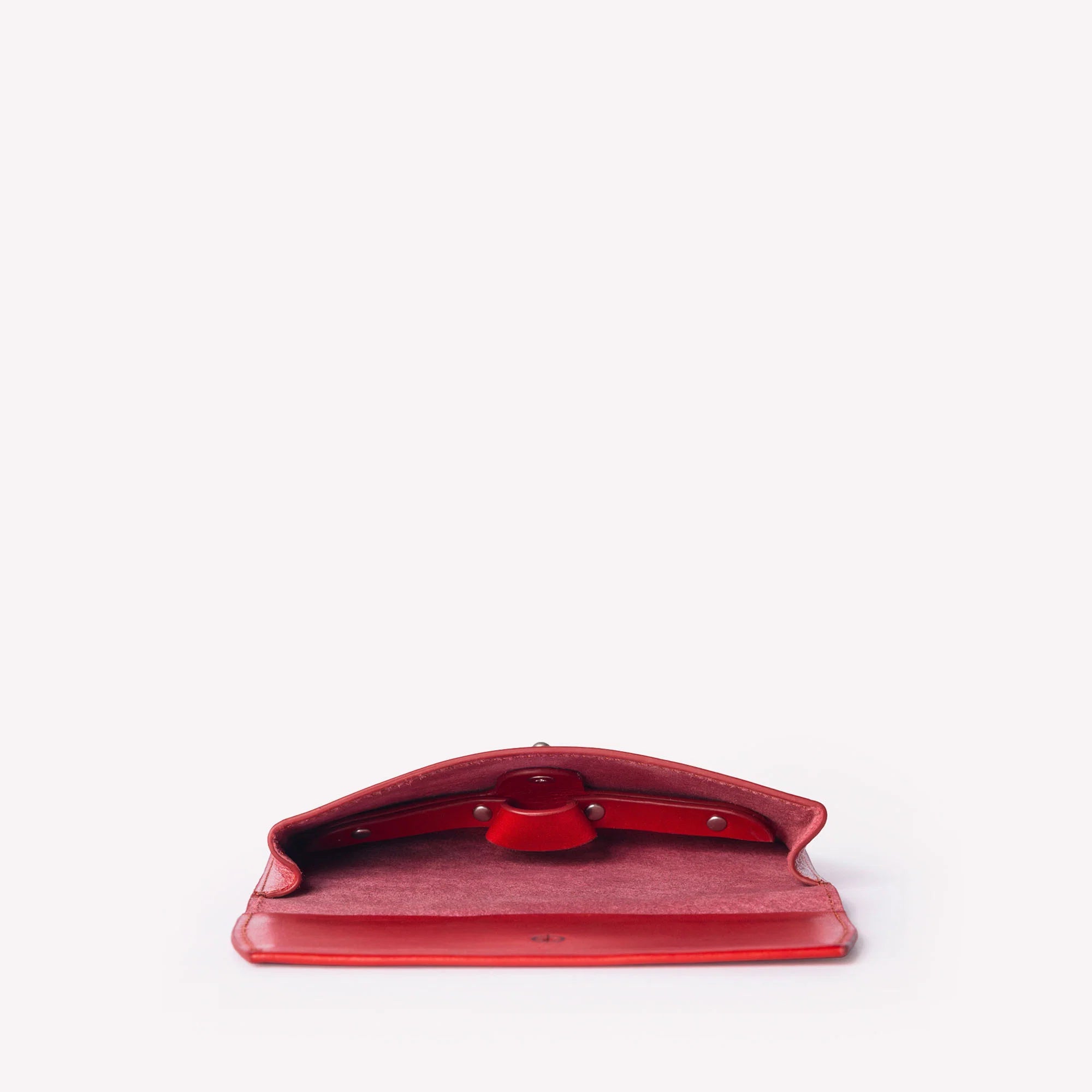 Ally Capellino Kit Leather Glasses Case in Berry