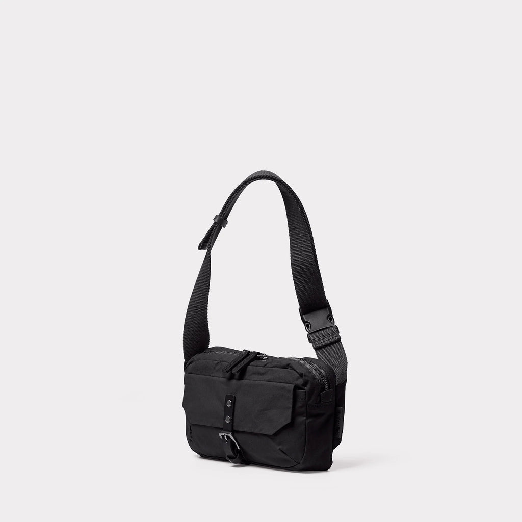 Ally Capellino Fela Waxed Cotton Bumbag in Black
