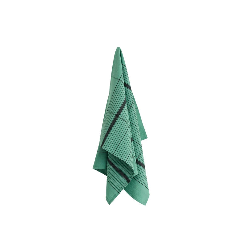 HAY Linear Tea Towel Green