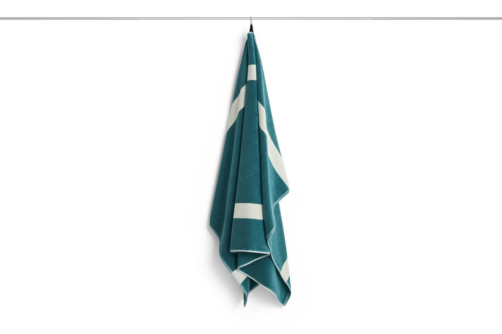 HAY Stripe Bath Sheet-W100 x L150-Petrol blue