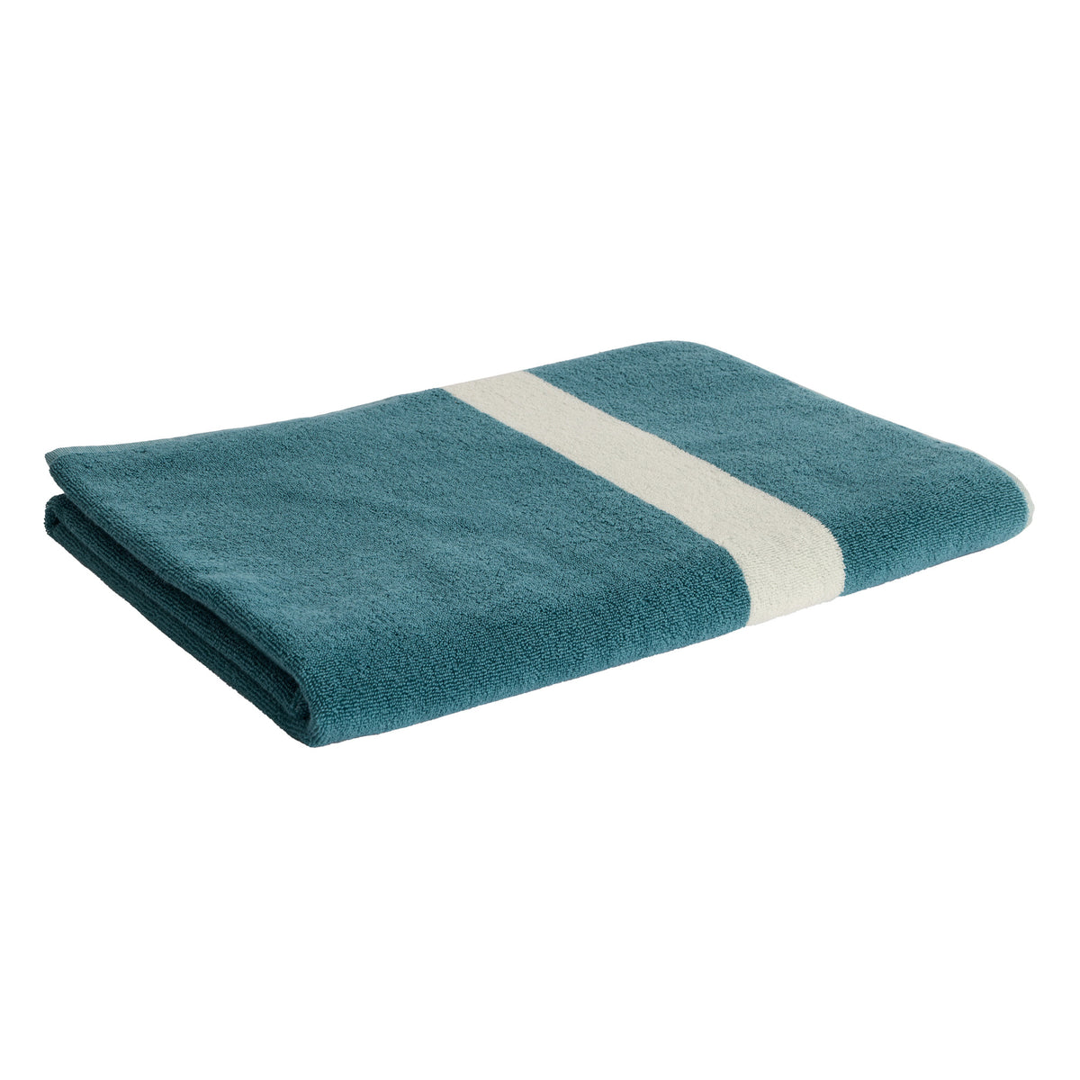 HAY Stripe Bath Sheet-W100 x L150-Petrol blue