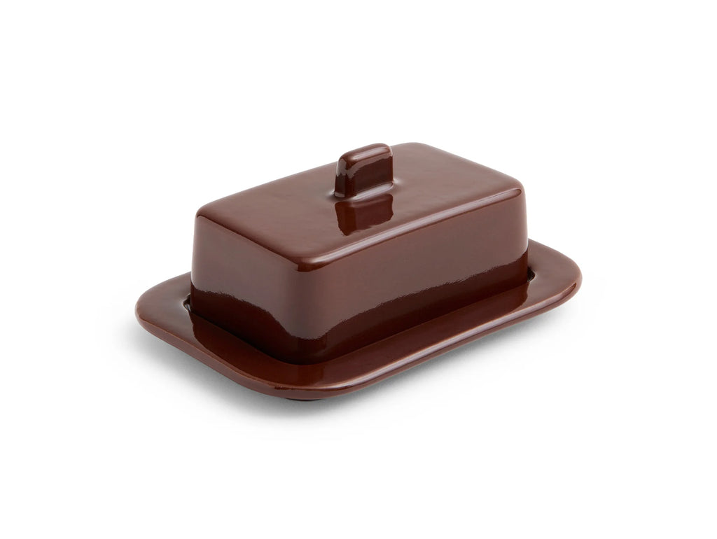 HAY Barro Butter Dish Burgundy