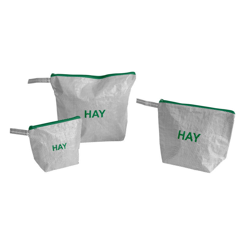 HAY Candy Mono Wash Bag-Wash Set of 3-Grey