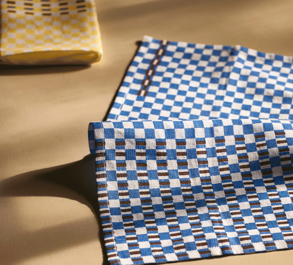 Tiipoi Yantra Napkin Yellow and Blue