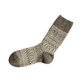 NISHIGUCHI KUTSUSHITA Wool Jacquard Socks Grey