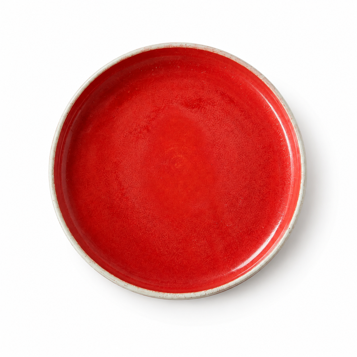 Vicky Thornton Hand Thrown Red Shallow Dish