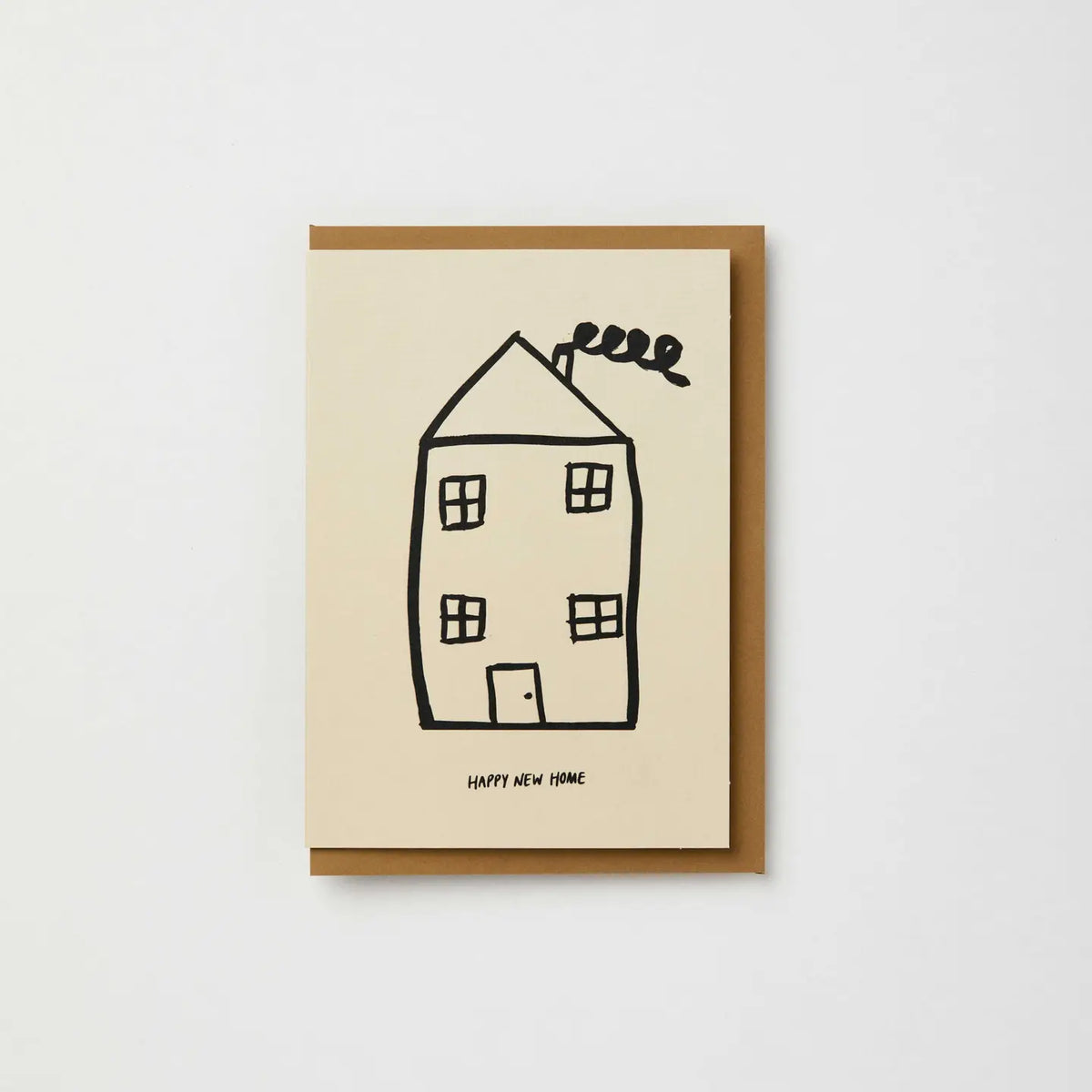 Kinshipped Happy New Home Card with House Illustration