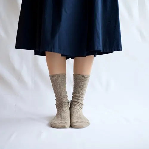 NISHIGUCHI KUTSUSHITA Alpaca Wool Socks Charcoal