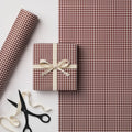 Kinshipped Russet/Burgundy Gingham Gift Wrap