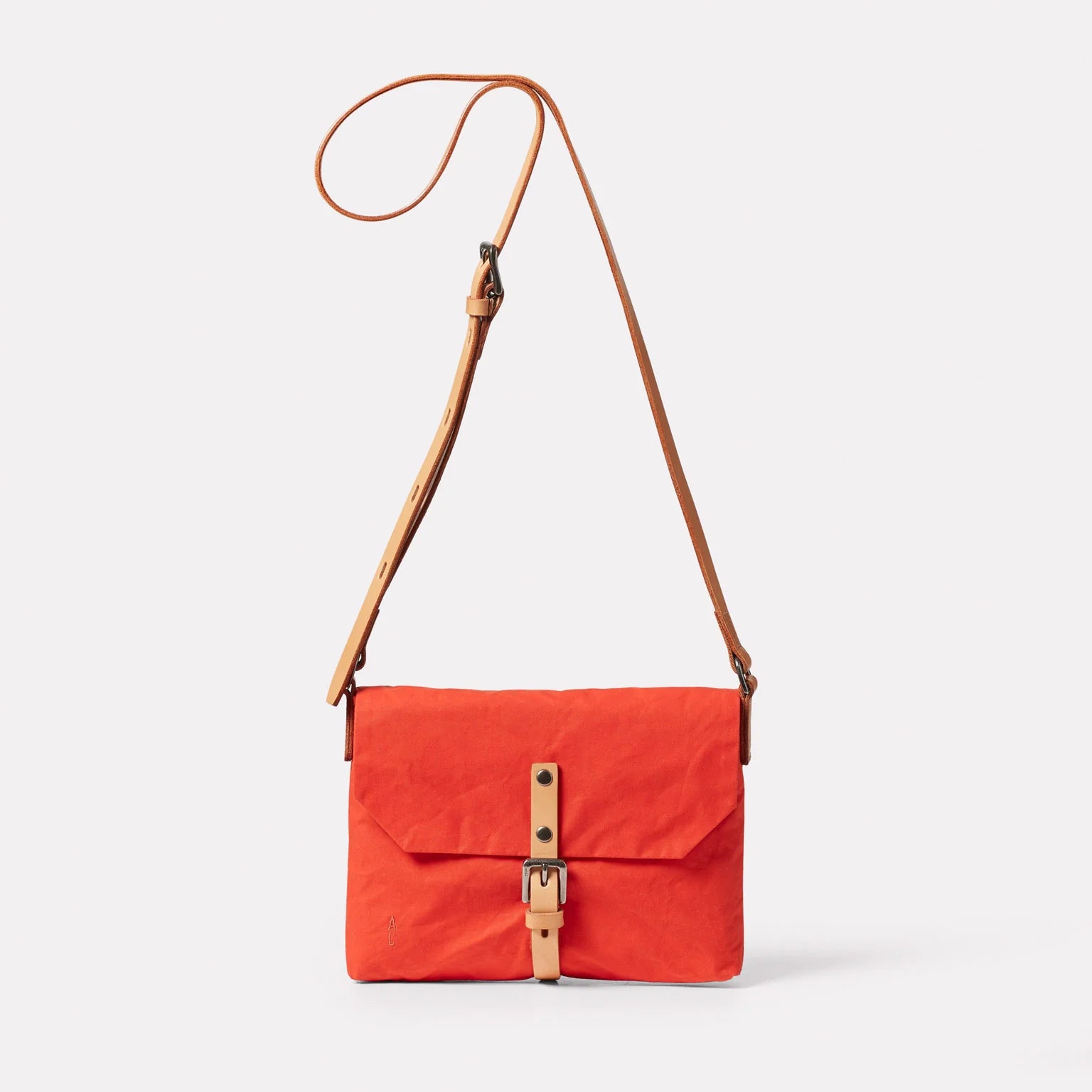 Ally Capellino Friday Waxed Cotton Crossbody Bag Lava