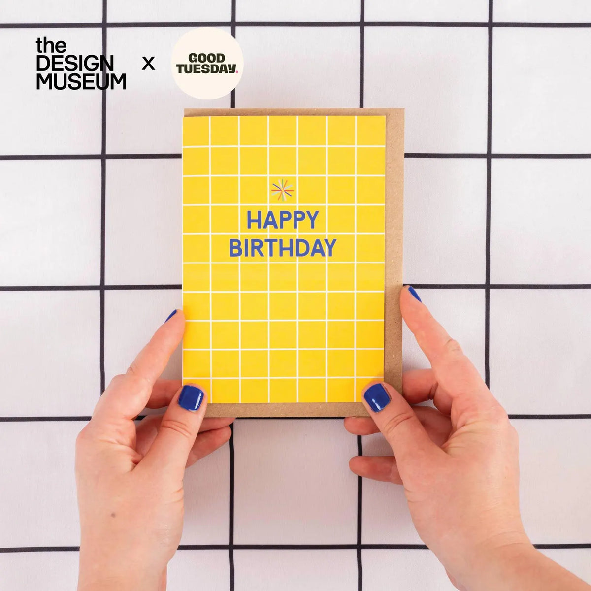 The Design Museum x Good Tuesday Gridded Birthday Card A6