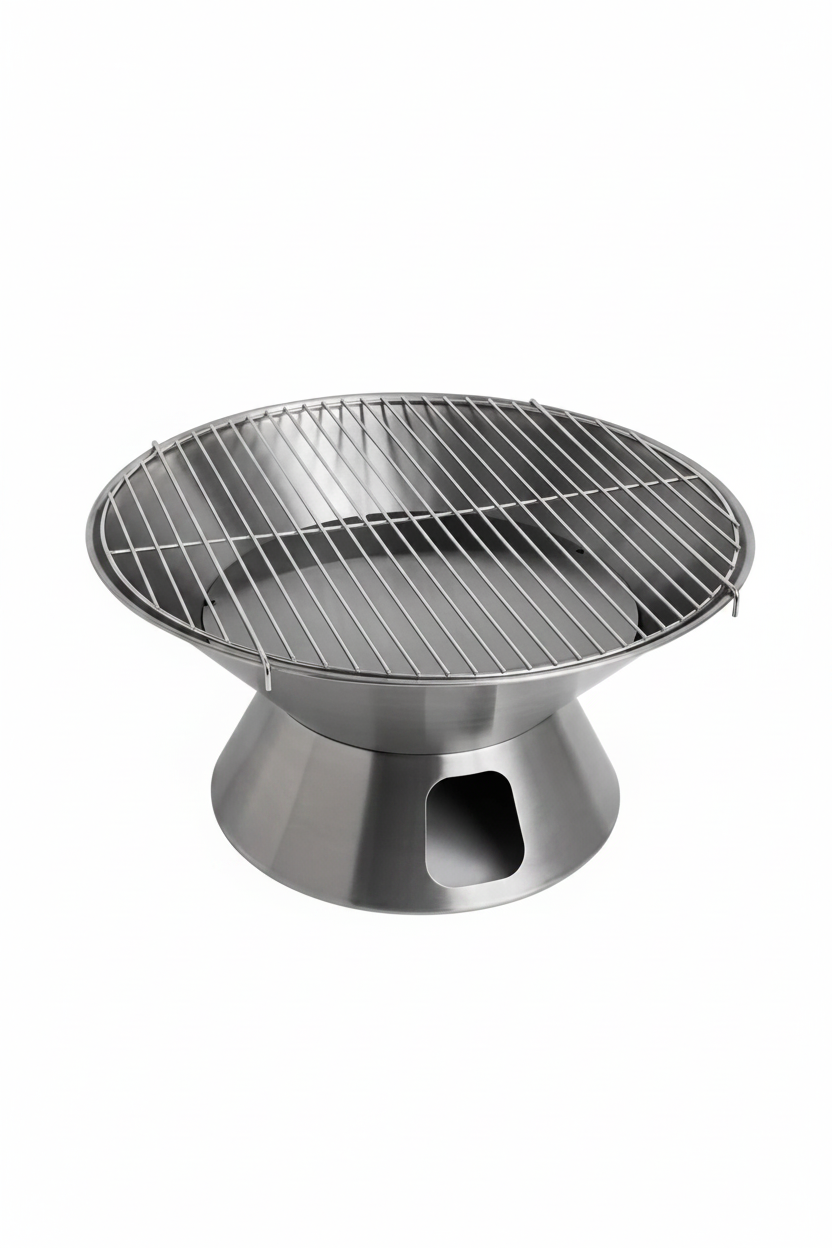 HAY x Jasper Morrison Outdoor Market Fire Pit Stainless Steel