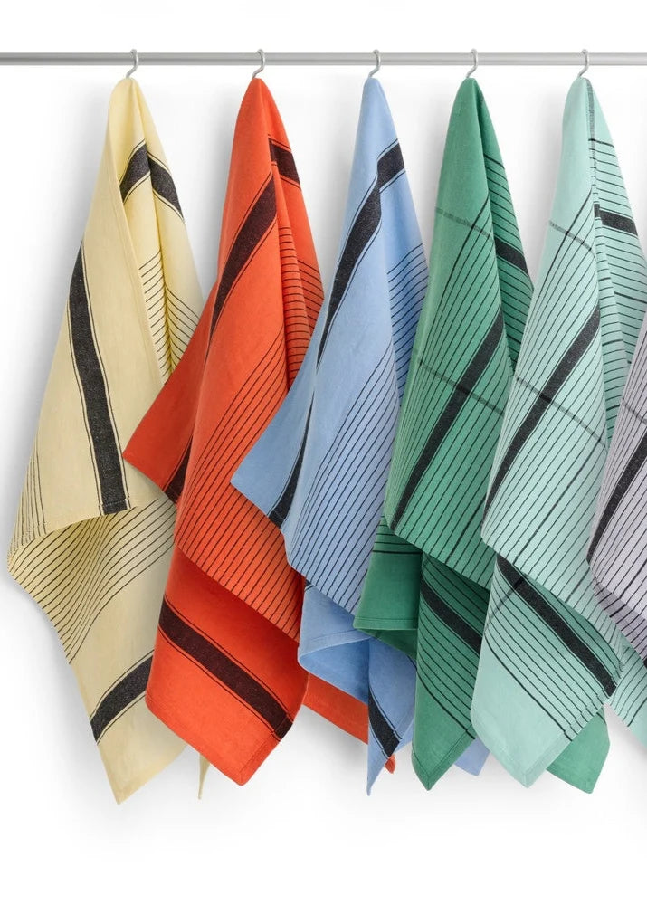 HAY Linear Tea Towel Green